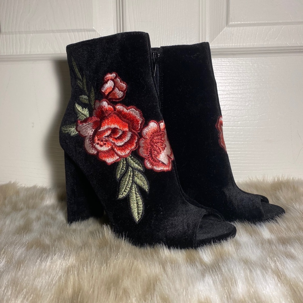 Rose Open Toed Boots